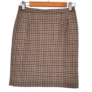 vintage 70s wool mini skirt plaid lined women's size small